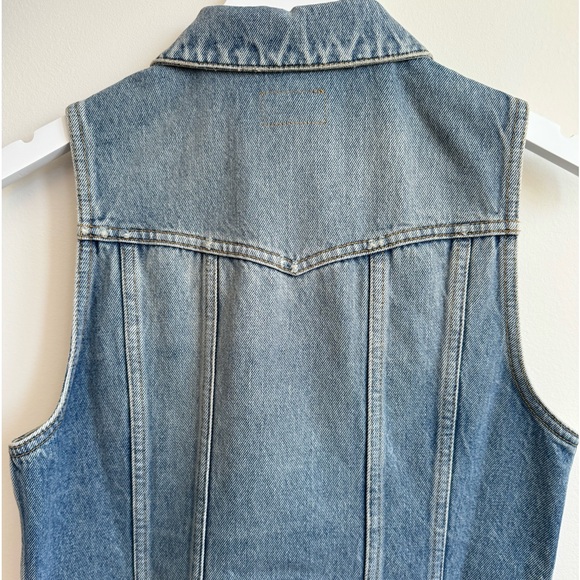 Saint Laurent Denim Mini Dress in Pasadena Blue Color - Picture 5 of 13